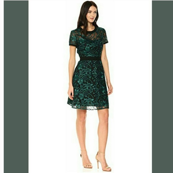 emerald lace dress